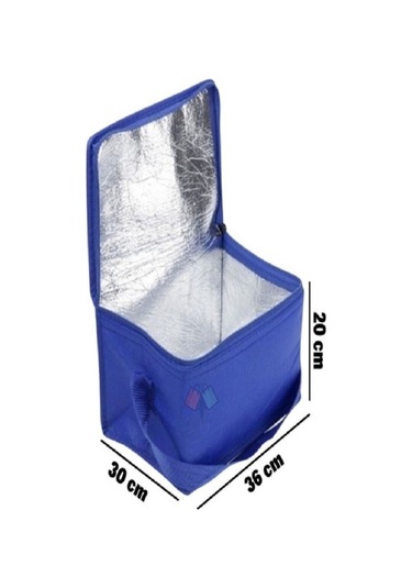 Çanta Termos Soğuk Sıcak Tutucu Yalıtımlı Piknik Kamp Plaj Omuz Çantası Mavi