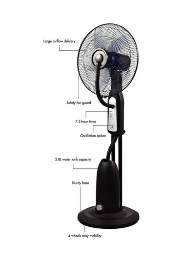 Dlc TSP40-RC Bakır Motorlu Uzaktan Kumandalı Buharlı Ayaklı Vantilatör