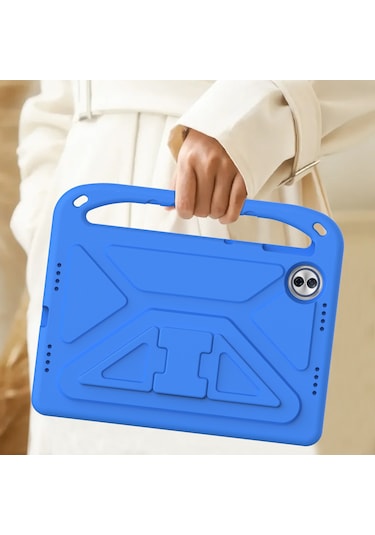 Honor Pad 10 Kılıf El Tutacağı Destekli Tablet Eva Kılıfı - Mavi Tablet Kılıfı