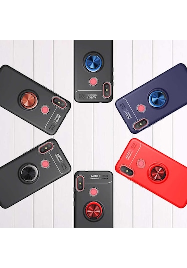 Xiaomi Redmi Note 6 Pro Kilif Yüzüklü Magnetli Ravel Case 392473510