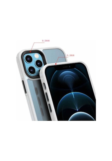 Apple Uyumlu iOS  iPhone, 12 Pro Max Kılıf Kamera Korumalı Şeffaf
