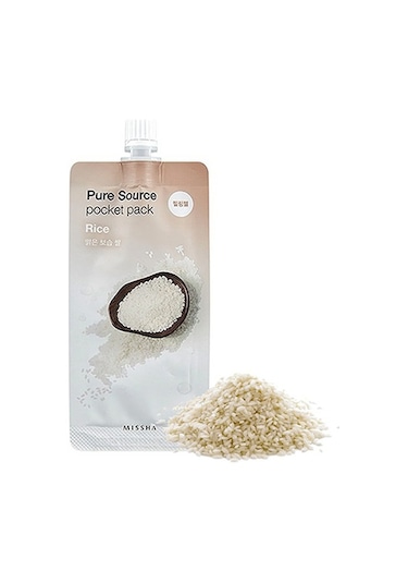 Missha Pure Source Pocket Pack Rice Ölü Derileri Arındıran Aydınlatıcı Pirinç Peelingi 10 ML