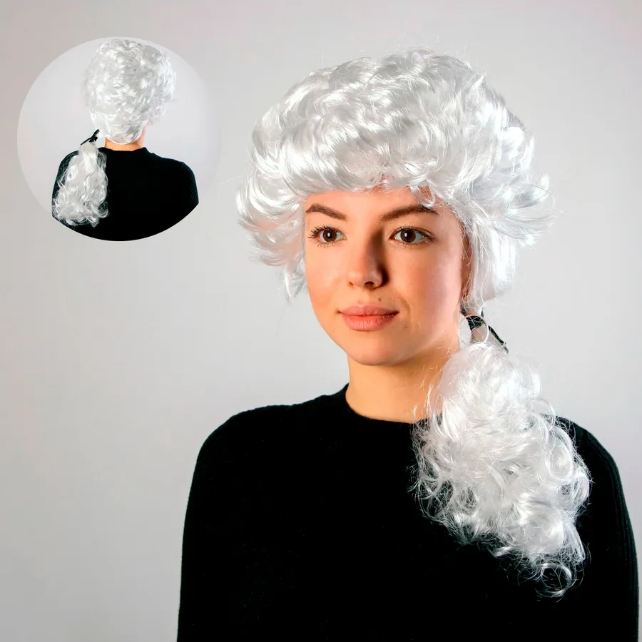 Strana Karnavalia Karnaval Aksesuarı Kadın Peruk Gri 41137317 Beyaz