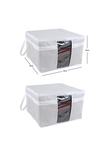 Alas Pencereli Kazak Hurcu 2 Adet 45x40x30 Cm Renkli