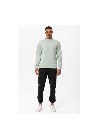 Seppe Erkek Basic Sweatshirt Buz Yeşili