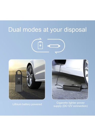 Vkemall Siyah Akıllı El Tipi Lastik Pompa, Otomatik Durdurma Ve Led Işıklı, Araçlı Çalışma, Baskı Gösterici, Çoklu Mod, Akıllı Şarj Cihazı