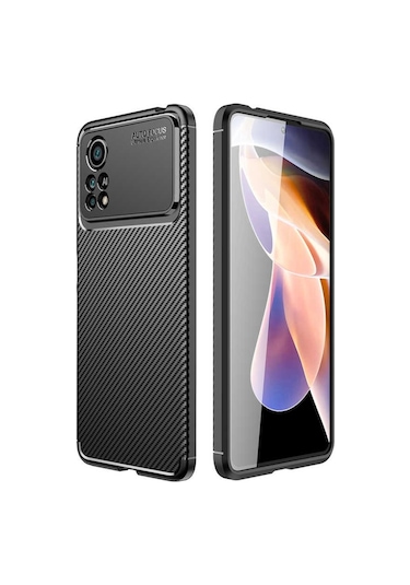 Xiaomi Poco X4 Pro 5G Kilif Karbon Silikon Case Kapak 553324453