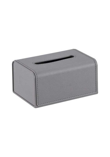 Tongxida Bosphorusboutique Kağıt Gri Deri Tutucu Pazly-pu Mendil Kutusu, - Mt Gri Gri