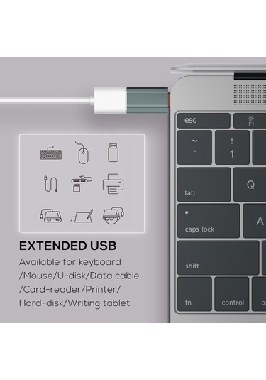 Symbee Lc140 Gri Type-c'den Usb'ye Çevirici: Otg Desteği, Şarj Ve Veri Transferi - Aluminium Malzeme