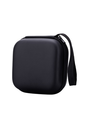 Yifomall Eva+pu Materyal Kulaklık Çantası - Usb, Veri Kablosu Ve Şarj Aleti İçin Çok Amaçlı Saklama Kutusu Siyah