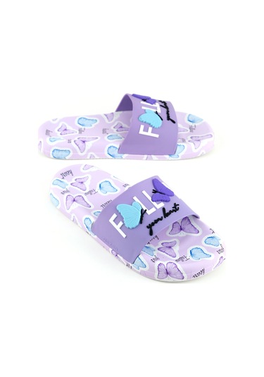 Gezer Kadın Yazlık Pu Rahat Taban Ev Banyo Havuz Plaj Terlik Lila