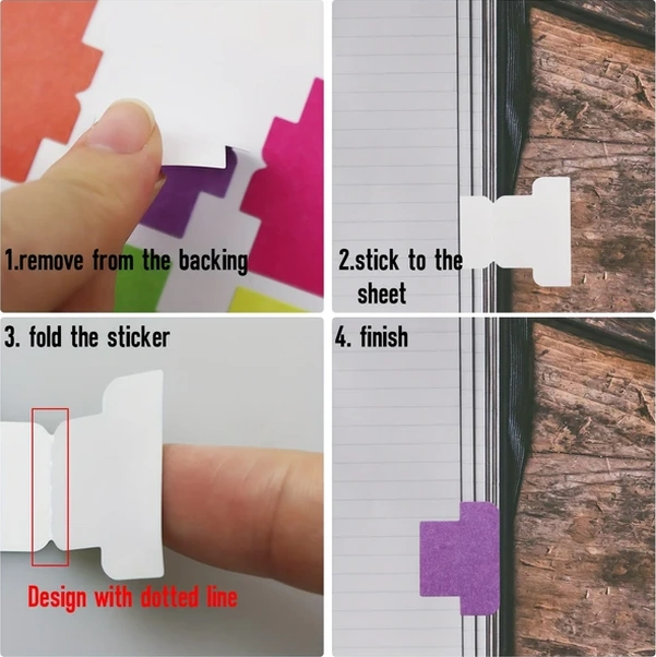 Wangxi 5 Renkli Yapışkanlı İndeks Etiketleri 60lı Set Kitap Notları Sayfa İşaretleme Ve Planlama Çıkartmaları