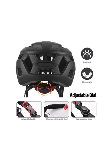 Yeşil Ön Cam Ve Güneşlik İle Bisiklet Kaskı Şarj Edilebilir Kuyruk Işığı Ayarlanabilir Bisiklet Kaskı Yeşil