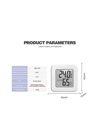 Mini İç Mekan Termometresi Lcd Dijital Sıcaklık Odası Higrometre Ölçer Sensörü Nem Ölçer İç Mekan Termometresi Sıcaklık
