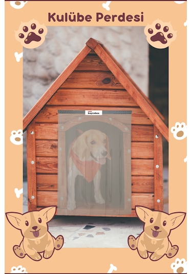 Buycobox Köpek Kulübesi Kapı Perdesi Large