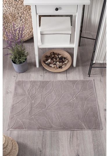 Eumenia Avangarde Desen 50X70Cm Bej Renk Ayak Havlusu Bej