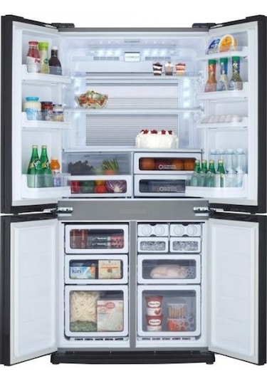 Sharp SJ-EX820F2-SL 4 Kapılı 605 LT No-Frost Gardırop Tipi Buzdolabı