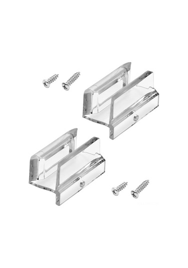 Besthome1 3/8 İnç Cam Duş Kapısı Akrilik Alt Ray, Vidalı Tamir Parçası - 2 Adet Diğer