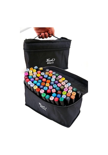 Valkyrie Touch Marker Art Çift Taraflı Kalem Seti 80 Adet