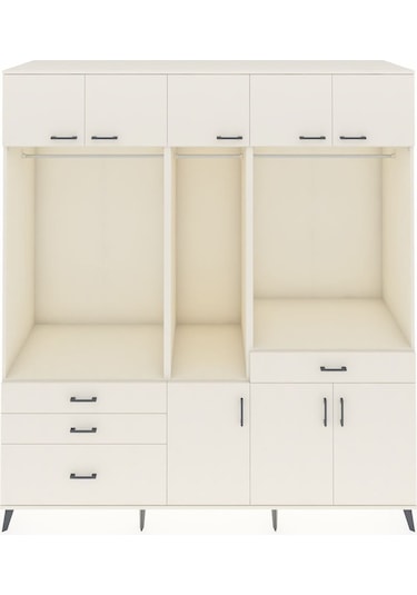 Kronos Dolap 8 Raflı 4 Çekmeceli 3 Askılı 220x59x243 Aytaşı-aytaşı/aytaşı Aytası/aytası
