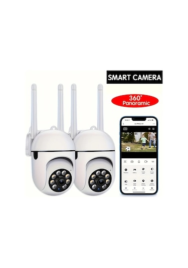 Xuweiwei 1080p Hd Kablosuz Wifi Güvenlik Kamerası White Pan Tilt Zoom Gece Görüşü İki Yönlü Ses Akıllı Hareket Takibi Ev İçi Kullanım