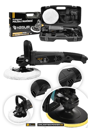 Assur ASR408 180 MM Pasta Cila Polisaj Zımpara Siyah