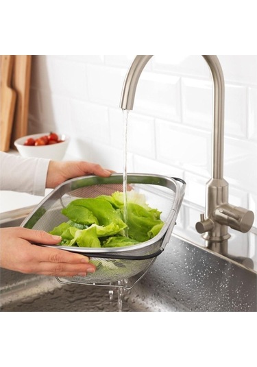 Idealısk Süzgeç, Paslanmaz Çelik, Ayarlanabilir Kulplu Metalik