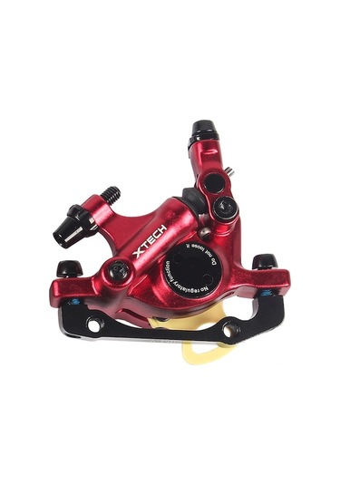 Mtb Ve Katlanır Bisikletler İçin Çift Pistonlu Hidrolik Disk Fren Kaliper Seti - Siyah / Kırmızı Seçenekli Kırmızı Kırmızı