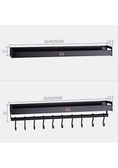 40 cm Mutfak Duvar Asılı Tutucu Baharat Depolama Rafı