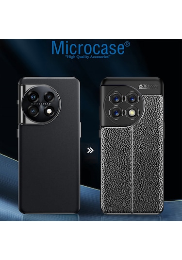 OnePlus 11 (Global) Leather Deri Efekt Silikon Kılıf - AL3337