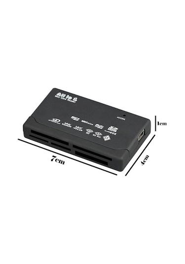 Usb Çoklu Kart Okuyucu Hub Micro Sd Xd Mmc Ms Cf Tf Mini M2 Combo