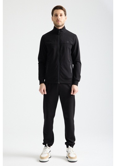 Shooter Sportswear Elit Class Füme Erkek Eşofman Takımı Mevsimlik Kapüşonlu Manşetli Rahat Kalıp Siyah