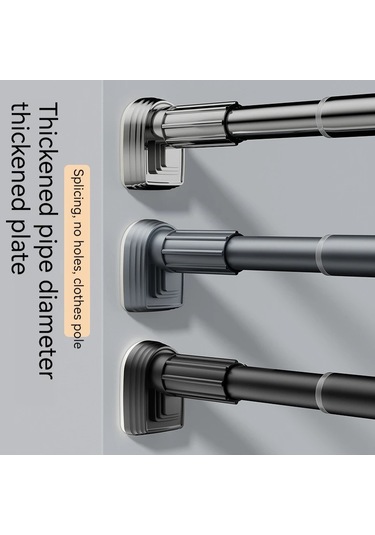 2.7 M'ye Kadar Ayarlanabilir Paslanmaz Çelik Duş Perdesi Çubuk Çok Renkli