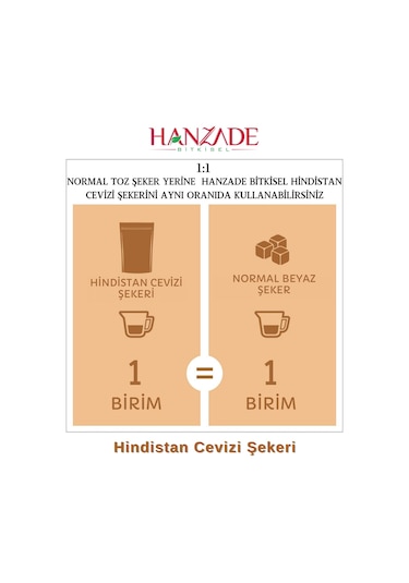 Hanzade Bitkisel Hindistan Cevizi Şekeri 250 G