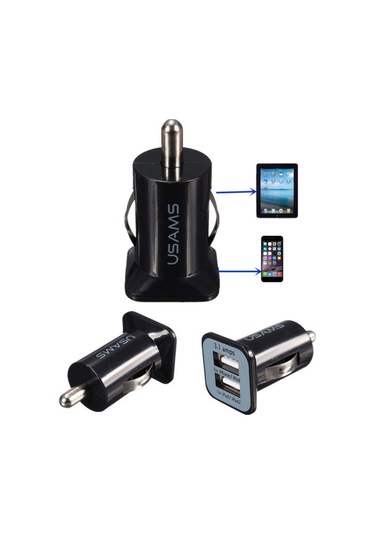 Usams 3.1A Mini Çift Girişli 12V Araç Şarj Başlık