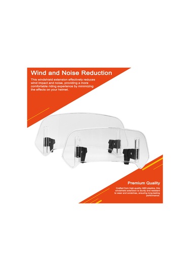 Gajeena "yüksek Ayarlanabilir Rüzgar Koruma Ekranı - Motosiklet İçin Abs Malzeme, Evrensel Uyumlu"