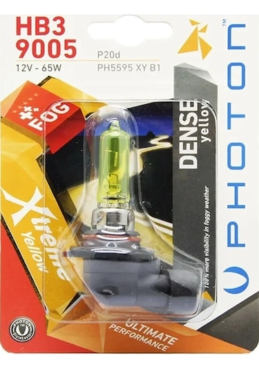 Photon Hb3 9005 12v 65w Xtreme Yellow Tekli Blister Ampul