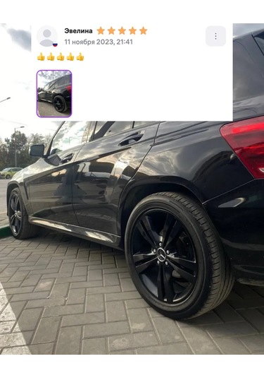 Autoparadise Mercedes Jant Başlıkları 4 Parça Siyah Parlak Set 160870489