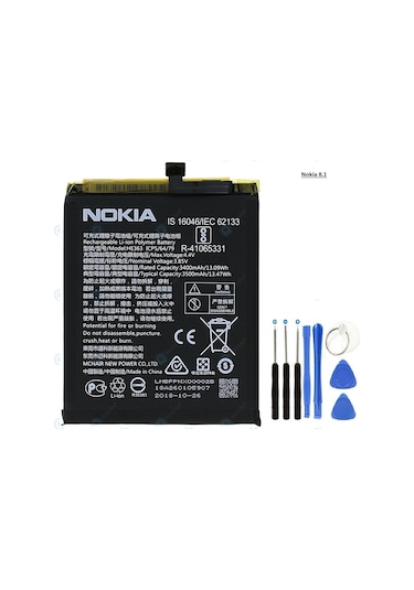 Nokia 8.1-x7 Batarya - Pil Ta1119 He363 Ve Tamir Seti