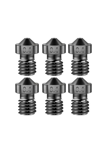 0.4mm Boyutlu Sert Çelik E3d Nozzle, 1.75mm Filament İçin, 6 Adet Paketli 3d Yazıcı Aksesuarı