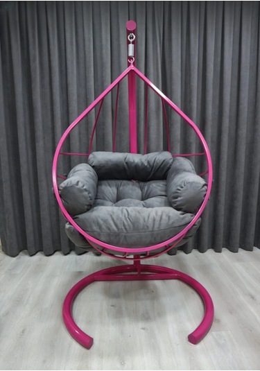 Damla Salıncak - Armut Salıncak Pembe Gri