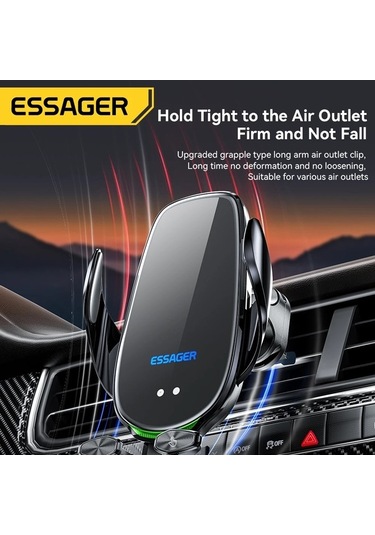 Tysm Joyjadehub Essager Qi 15w Kablosuz Şarj Araç Tutucusu, Otomatik Aç/kapa, 1 Adet 1pc