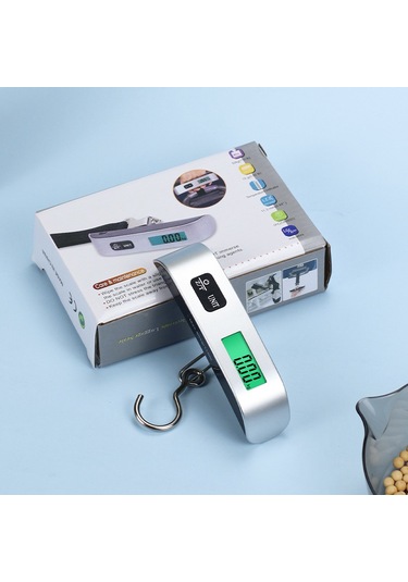 Tcherchitaşınabilir Ölçekli Dijital Lcd Ekran 110lb/50kg Elektronik Bagaj Asılı Bavul Seyahat Ağırlığı Bagaj Çantası Ağırlık Dengesi Aracı