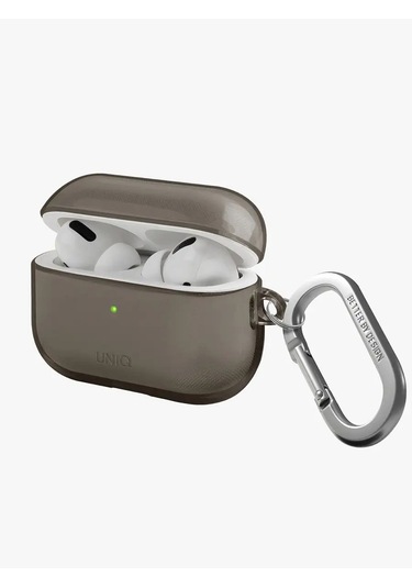 Unıq  Airpods Uyumlu Pro 2 İçin Kılıf Glase Tpu Kılıf Karabinalı 147855445 Gri