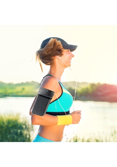 Reedark S Boyutu Gri Spor Kolluk Çantası - Koşu Ve Egzersizlerde Telefon, Anahtar, Para Taşıma - Serbest Eller İle Spor Yapın