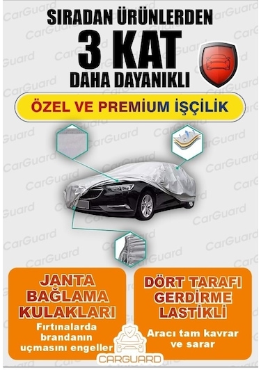Carguard Toyota Corolla 2019 Ve Sonrası Premium Fitilli Araba Branda Miflonlu Oto Çadır Örtü