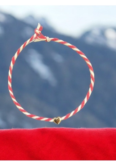 Marteniçka Gold Kalp Minimist Şans Bileklik Seti 2 Adet Gold