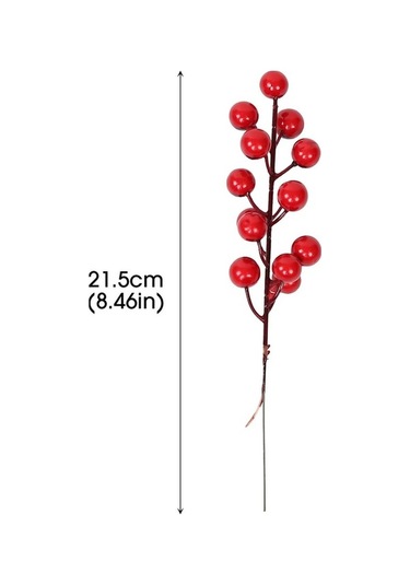 Pazly 500 Adet Kırmızı Dut Noel Dekorasyon Seti, Dıy Aile Noel Partisi Süsler, Oturma Odası Ve Masa Üstü Dekorasyon 100pcs