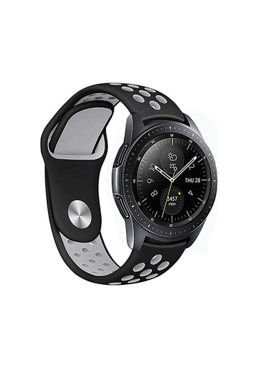 Galaxy Uyumlu Watch 42mm 20mm Krd-02 Uyumlu Zore Kordon-siyah-yeşil