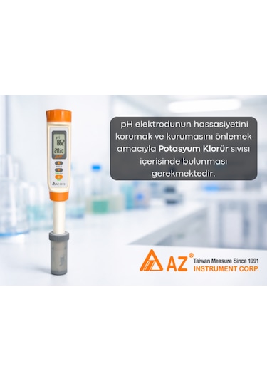 Az 8613 Gıda Ph Ölçer Değiştirilebilir Problu İnce Uçlu 0